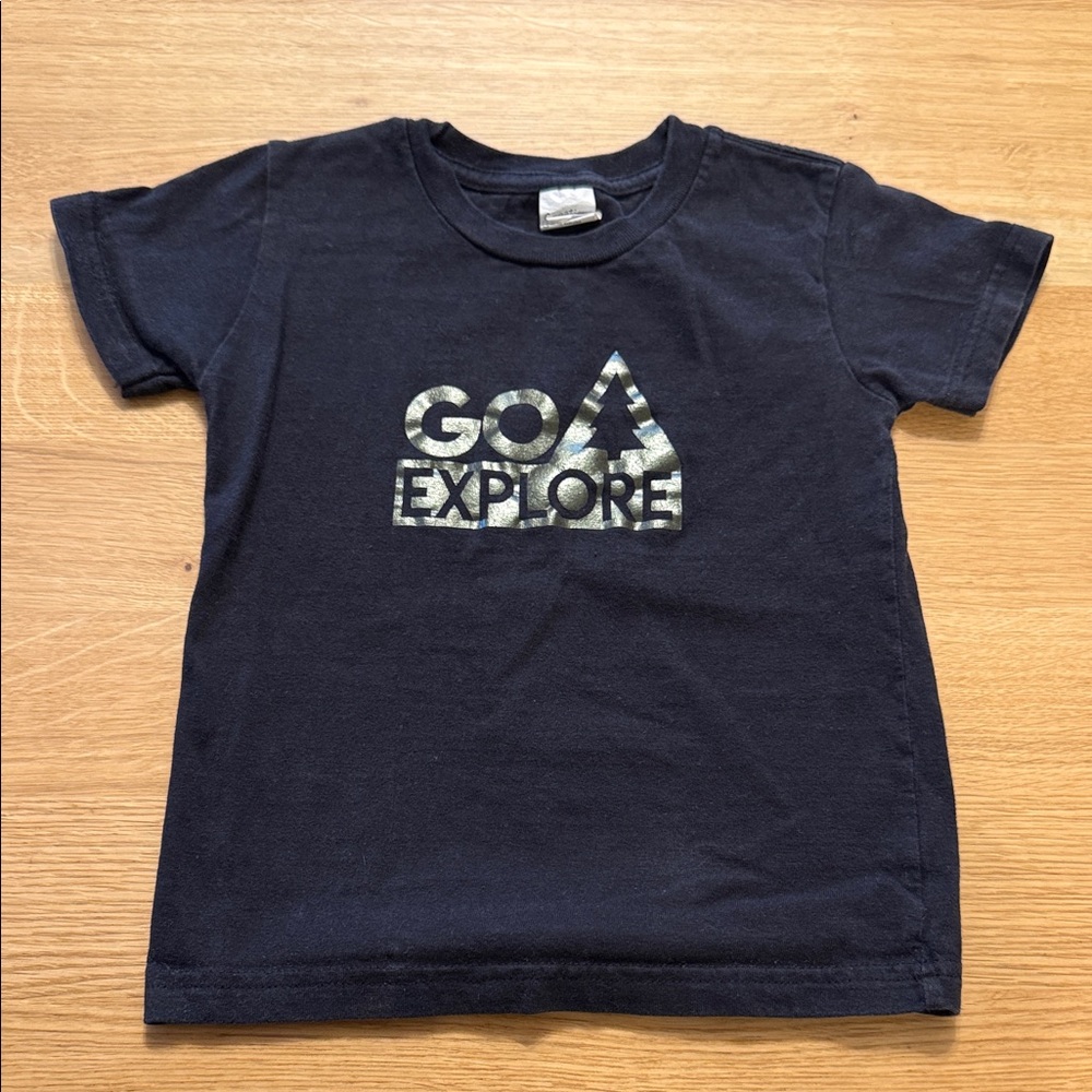Adventure Navy Blue Kids T-Shirt